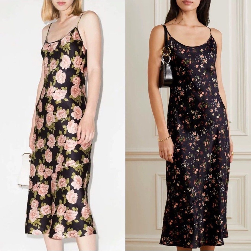 Reformation - Alisal Floral Silk Midi Dress - Picture 1 of 9